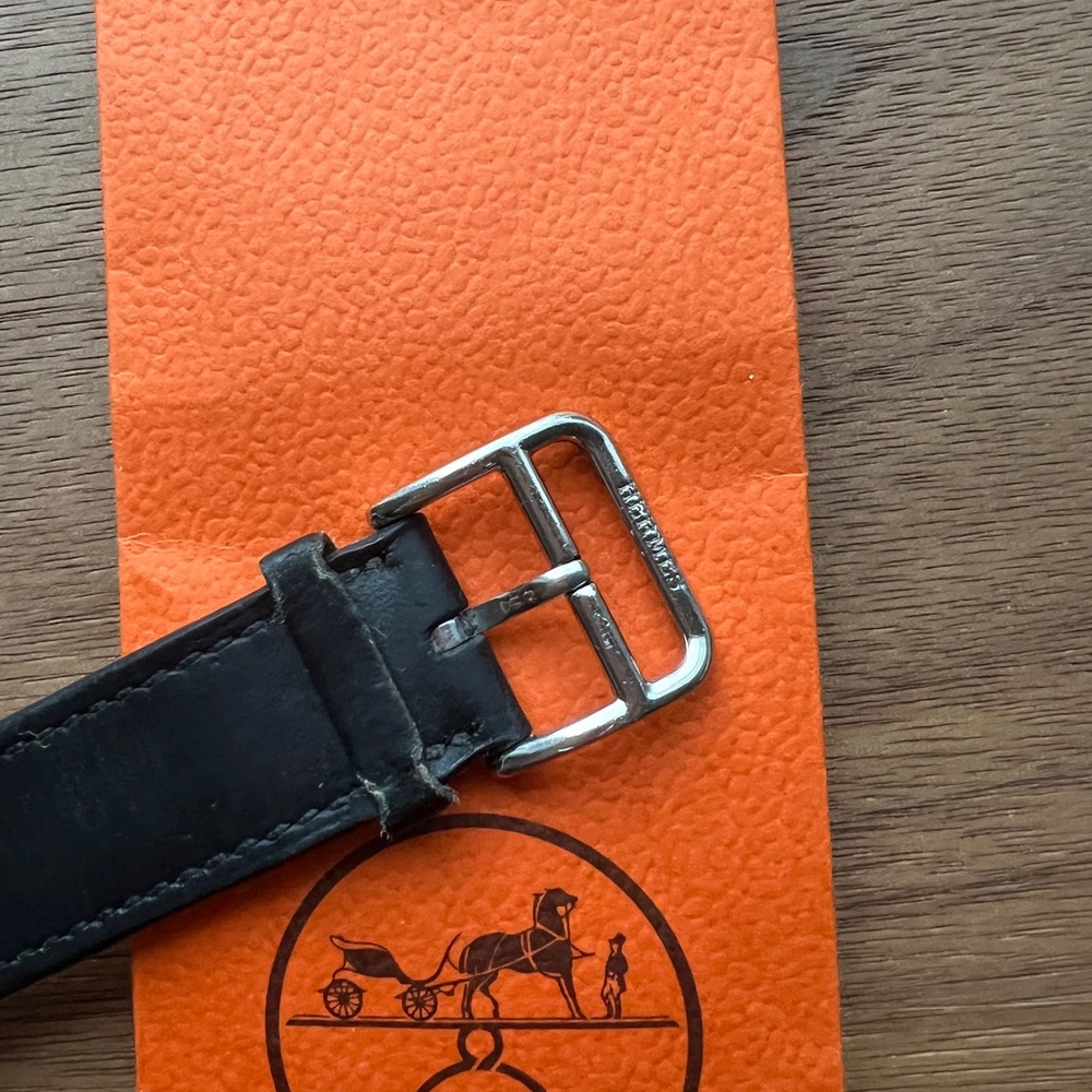 Hermes Cape Code Watch Double Wrap Black Strap Wi… - image 4